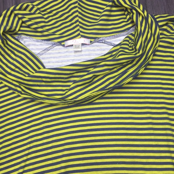 Lux Women’s Lime Green & Blue Tunic Top Large - Picture 5 of 7